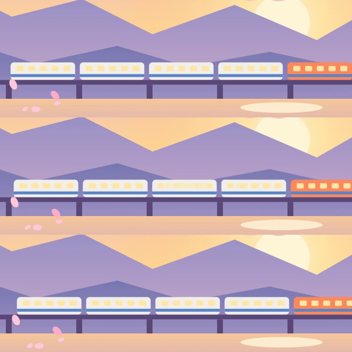 Two real frames with the in-between frame Wallsmith made